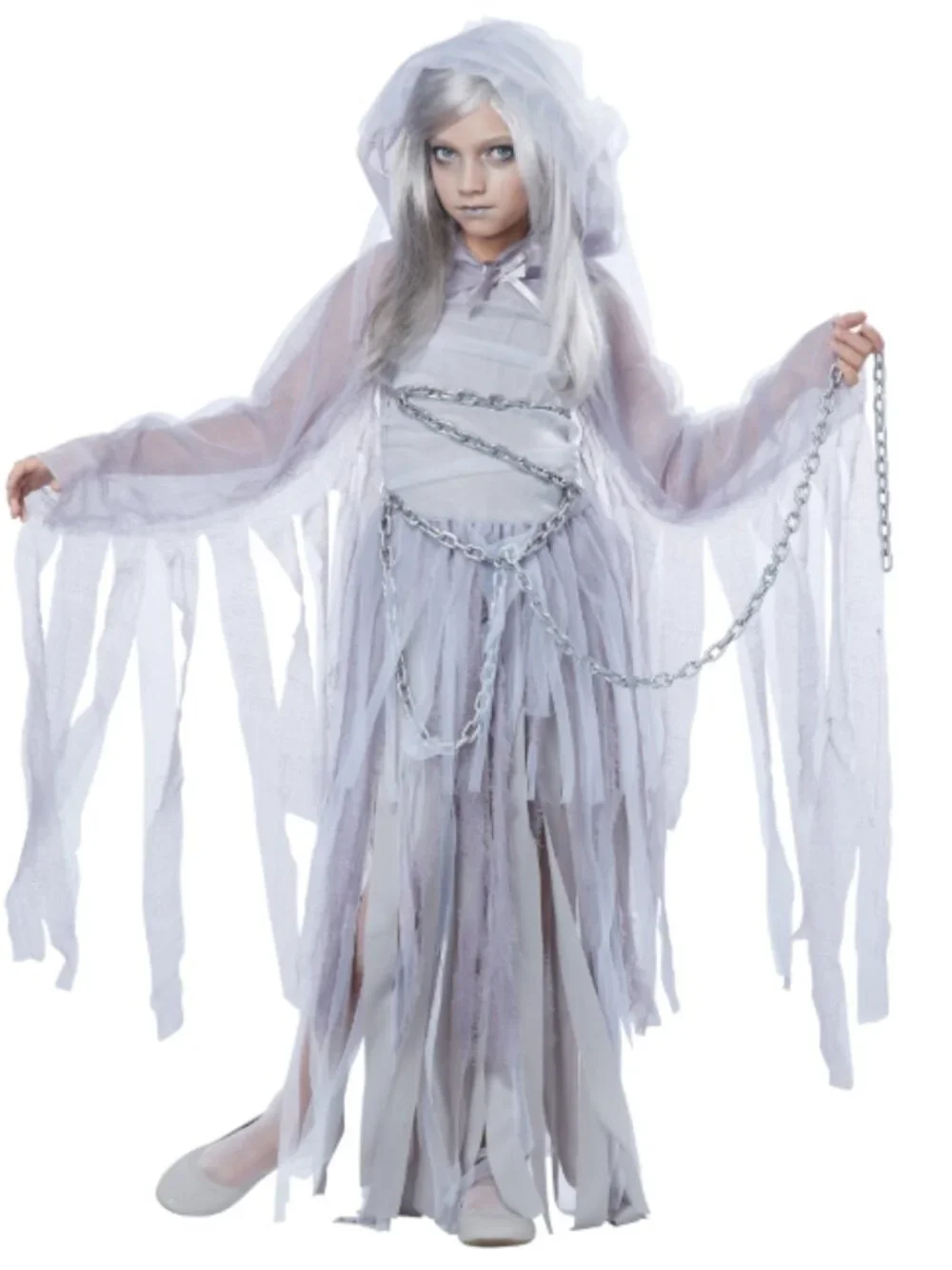 CALIFORNIA COSTUMES Haunted Beauty Ghost Girl Costume Small 6-8 Halloween NWT